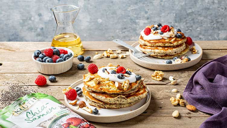 Rezeptbild vegane Chia-Pancakes